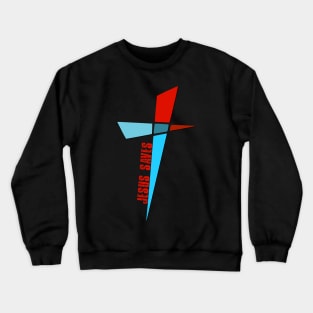 Colorful Cross - Jesus Saves Crewneck Sweatshirt